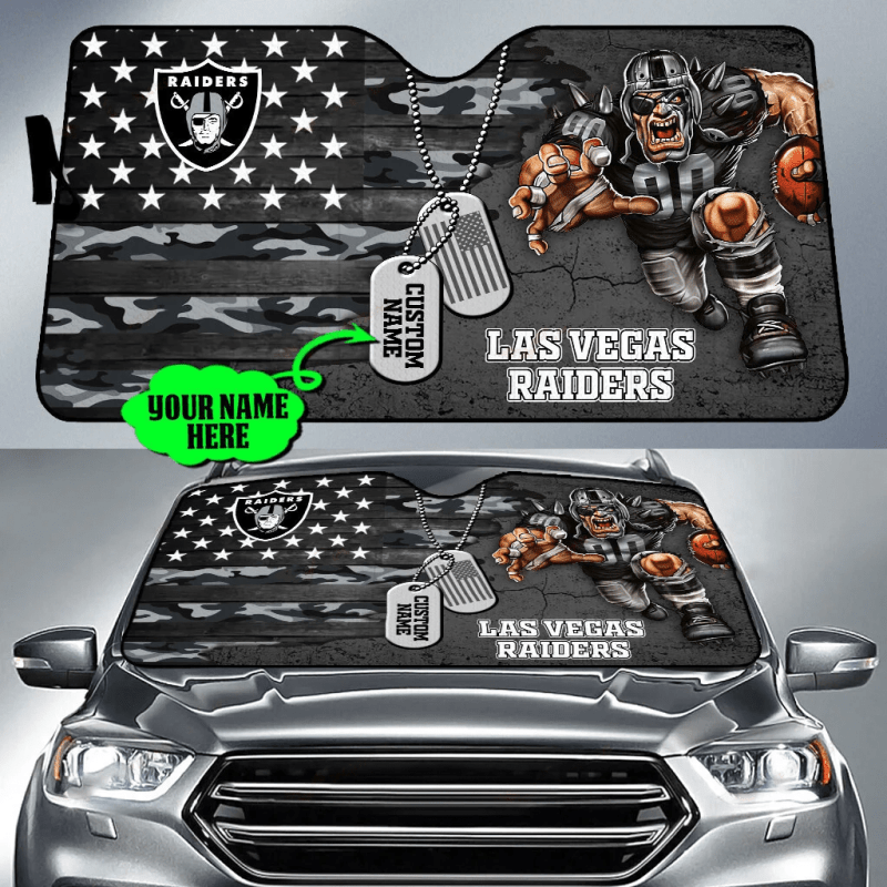 Las Vegas Raiders Personalized Auto Sun Shade