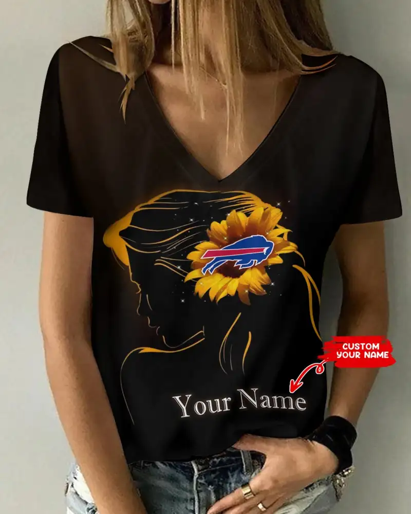 Buffalo Bills Personalized V-neck T-shirt