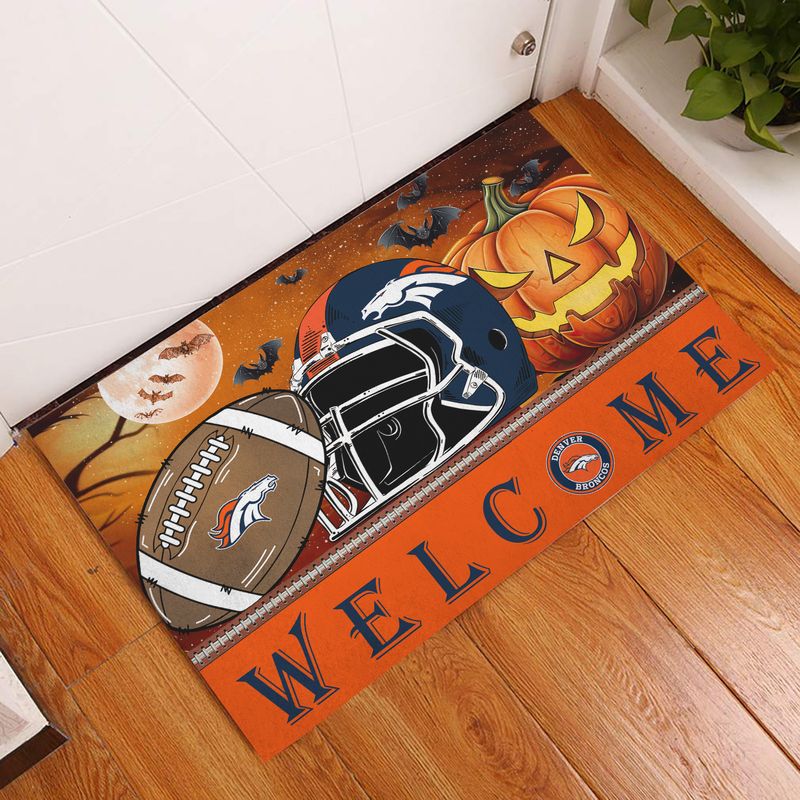 Denver Broncos Halloween Doormat