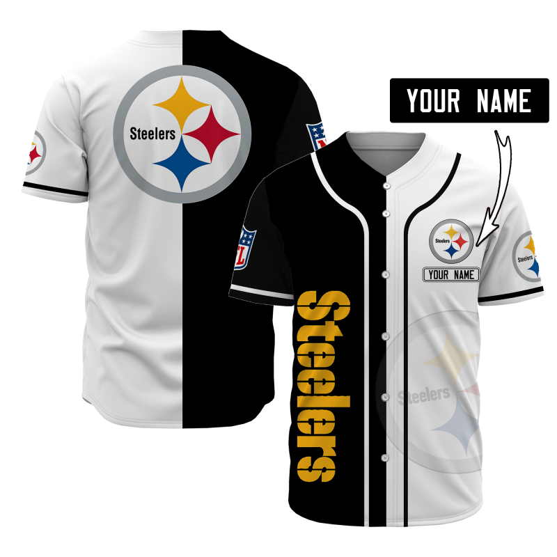 Pittsburgh Steelers Personalized Baseball Jersey