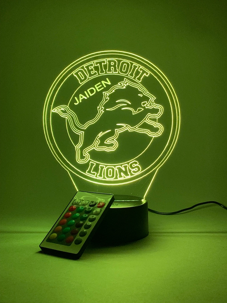 Detroit Lions Personalized 3D Lamp