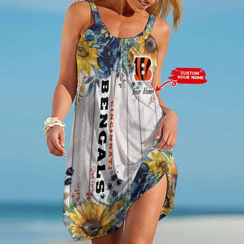 Cincinnati Bengals Personalized Beach Dress