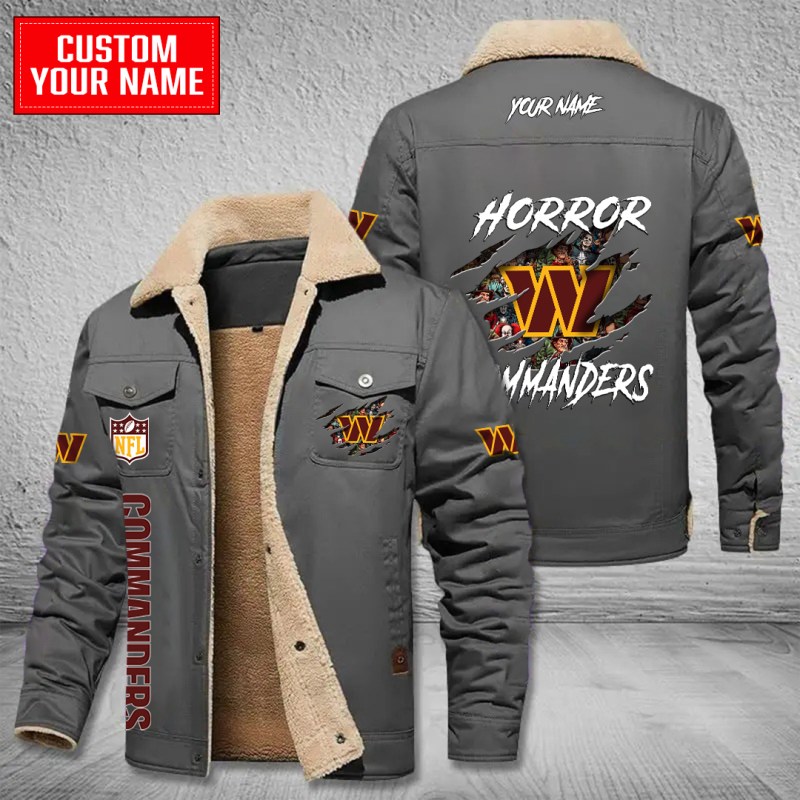 Washington Commanders Bomber Jacket Gray