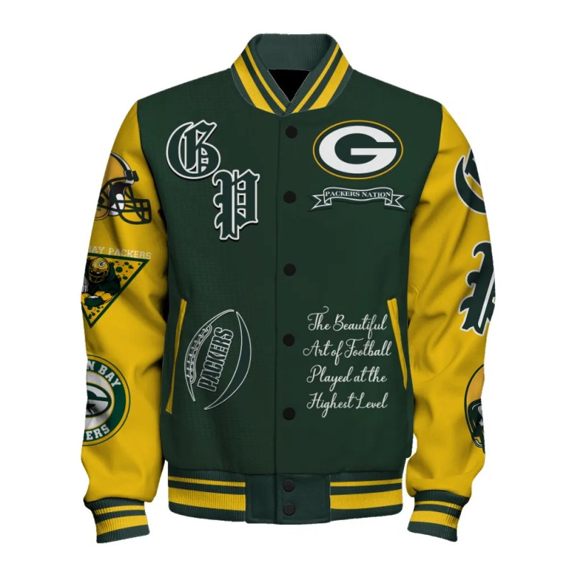 Green Bay Packers Varsity Jacket Image 2