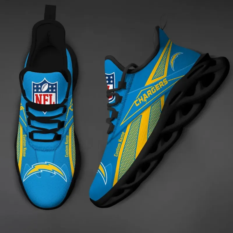 Los Angeles Chargers Personalized Yezy Running Sneakers