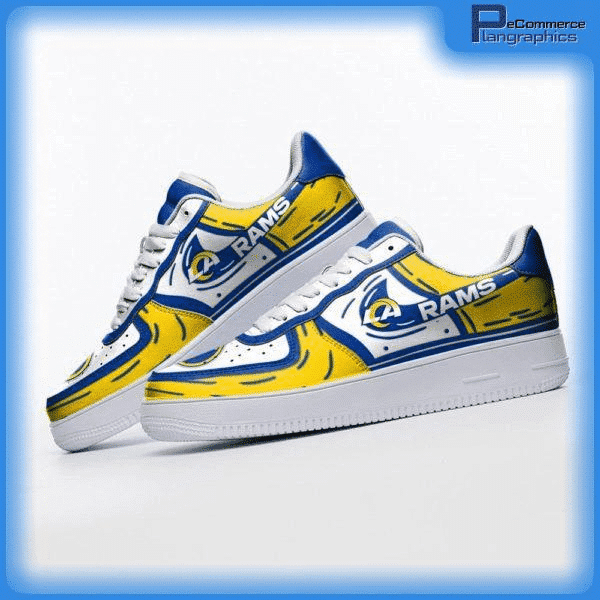Los Angeles Rams Air Force 1 Sneaker Close Up