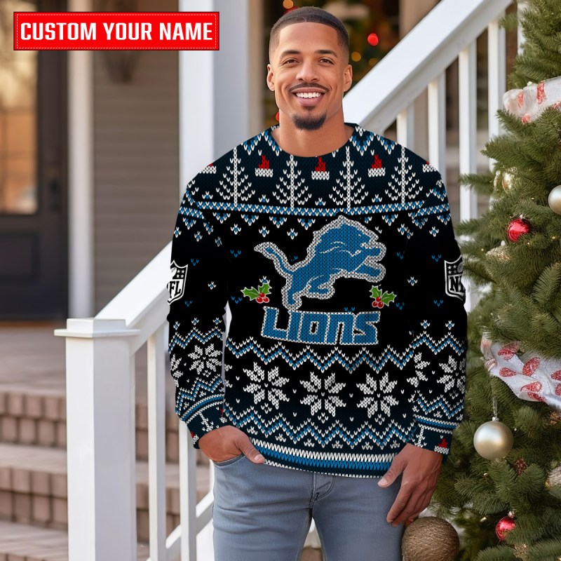 Detroit Lions Ugly Christmas Sweater 1