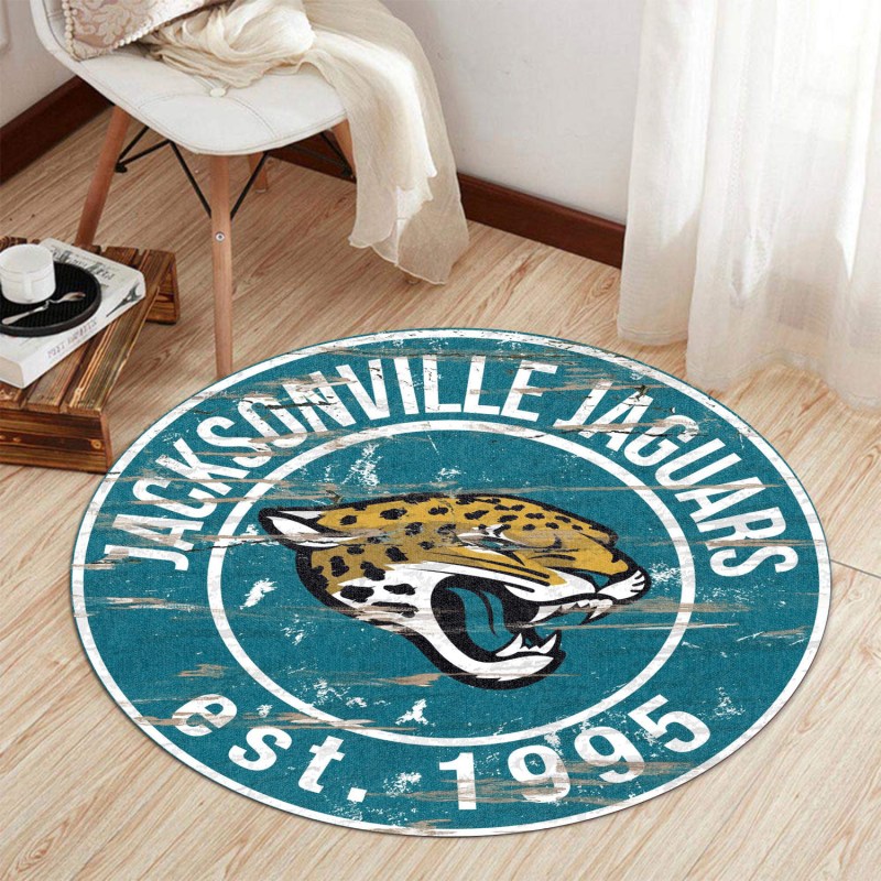 Jacksonville Jaguars Round Rug Image 1