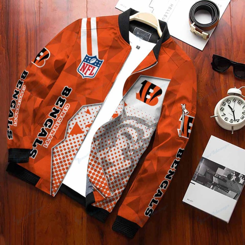 Cincinnati Bengals Personalized Bomber Jacket Image 2