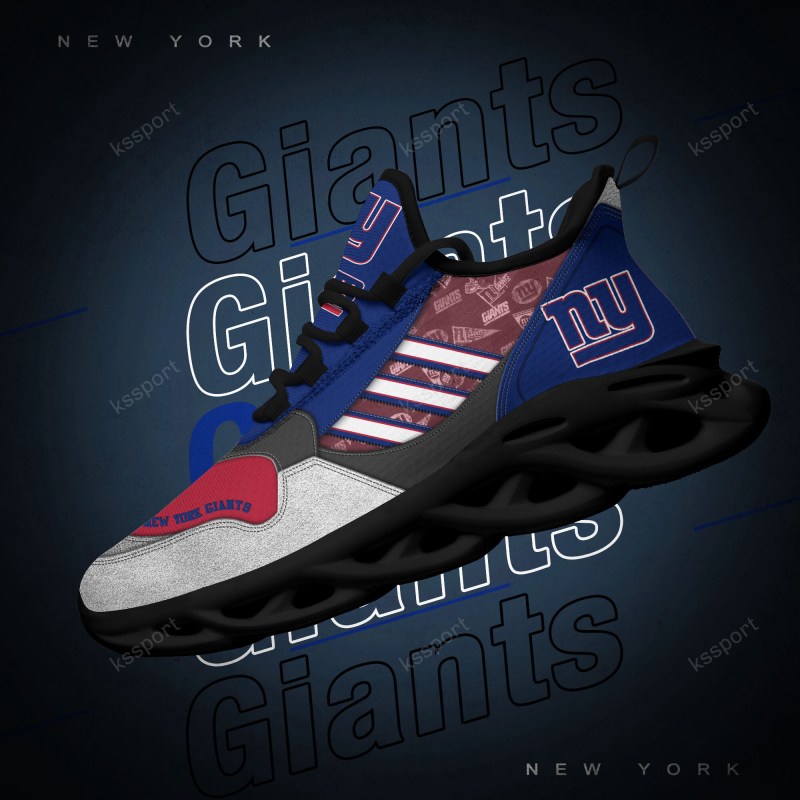 New York Giants Yezy Running Sneakers Top View