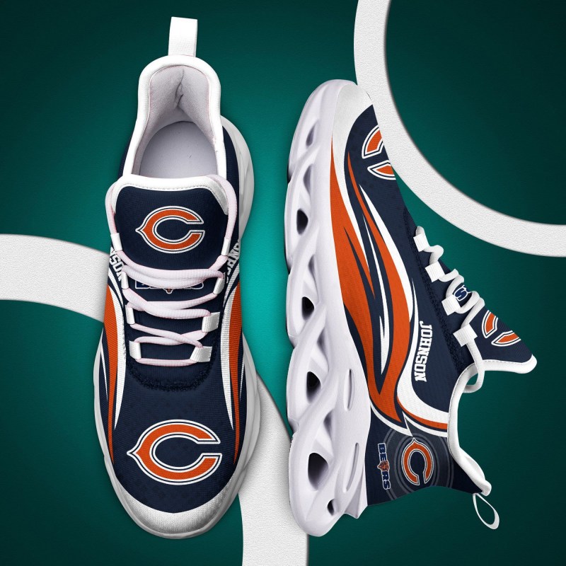 Chicago Bears Yezy Running Sneakers 142 Front View