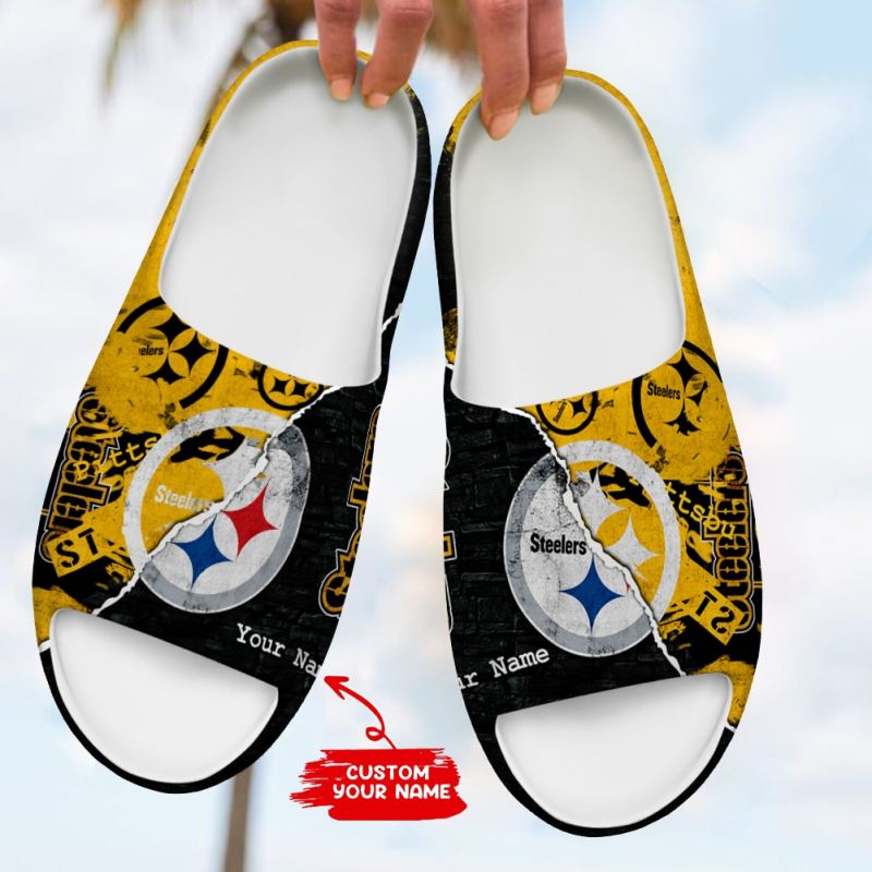 Pittsburgh Steelers Yeezy Slippers Image 1