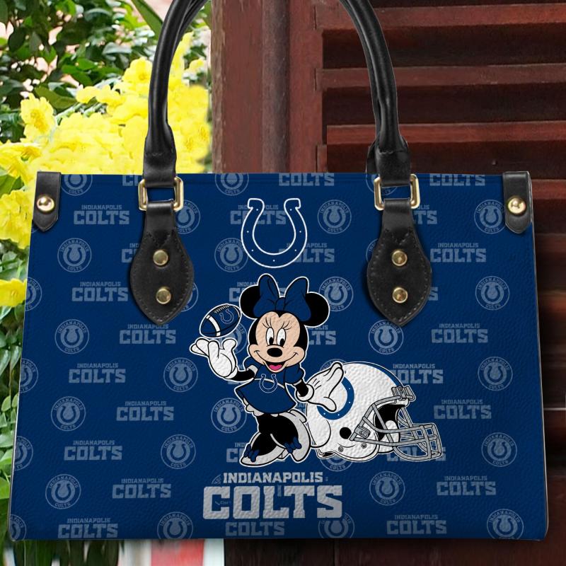 Leather Hand Bag for Colts Fans