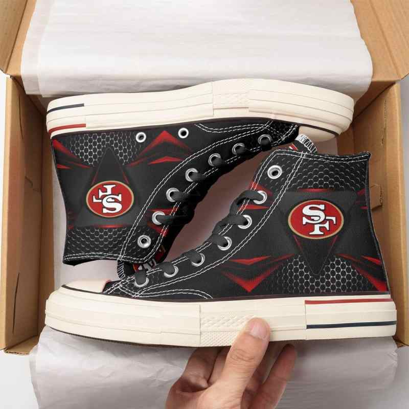 San Francisco 49ers High Top Canvas Shoes