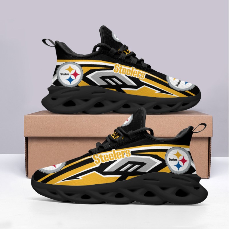 Pittsburgh Steelers Yezy Running Sneakers Side View