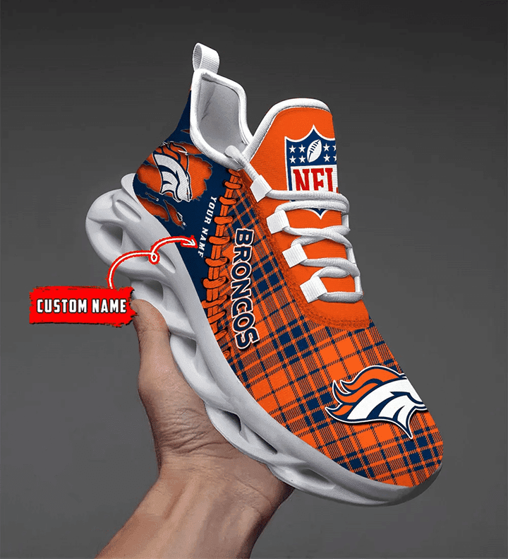 Denver Broncos Yezy Sneakers Front View