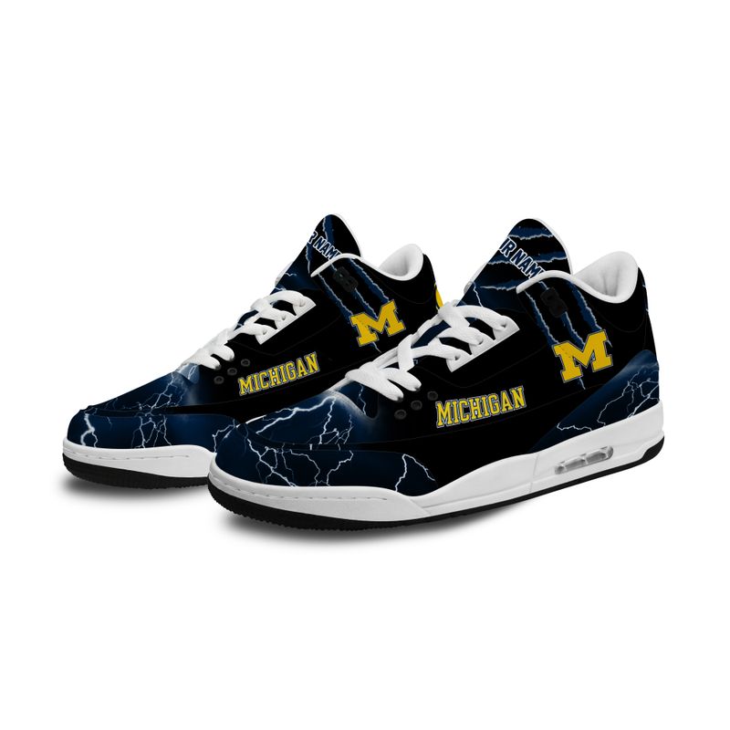 Michigan Wolverines JD03 Shoes Side View