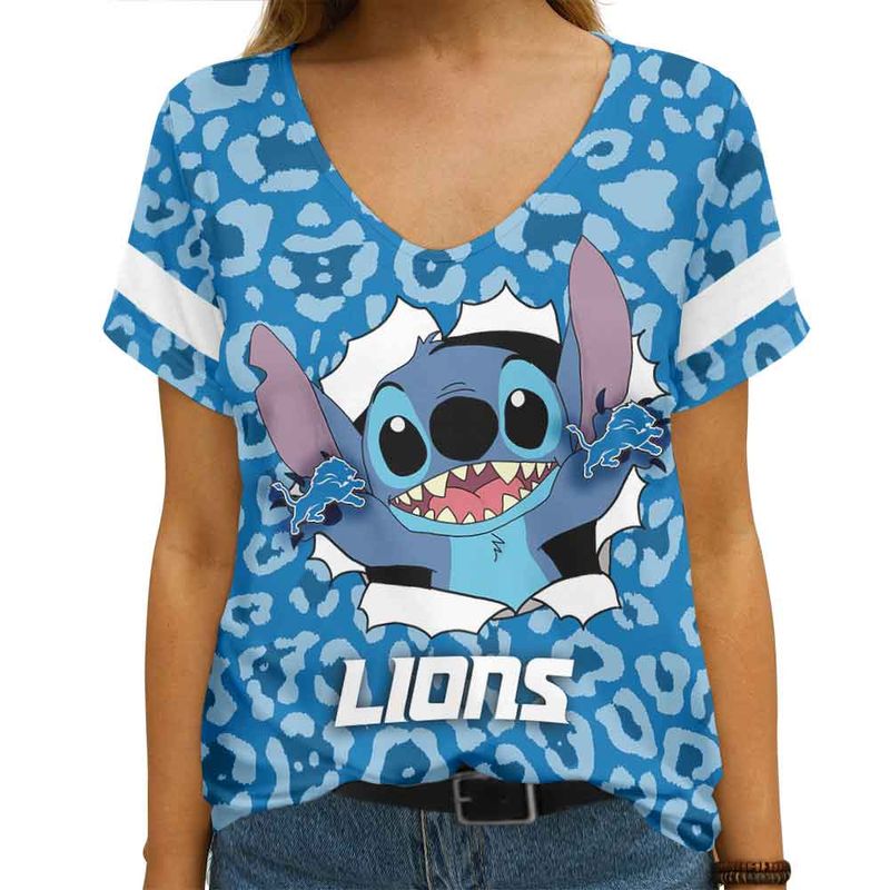 Detroit Lions Women's V-Neck T-Shirt
