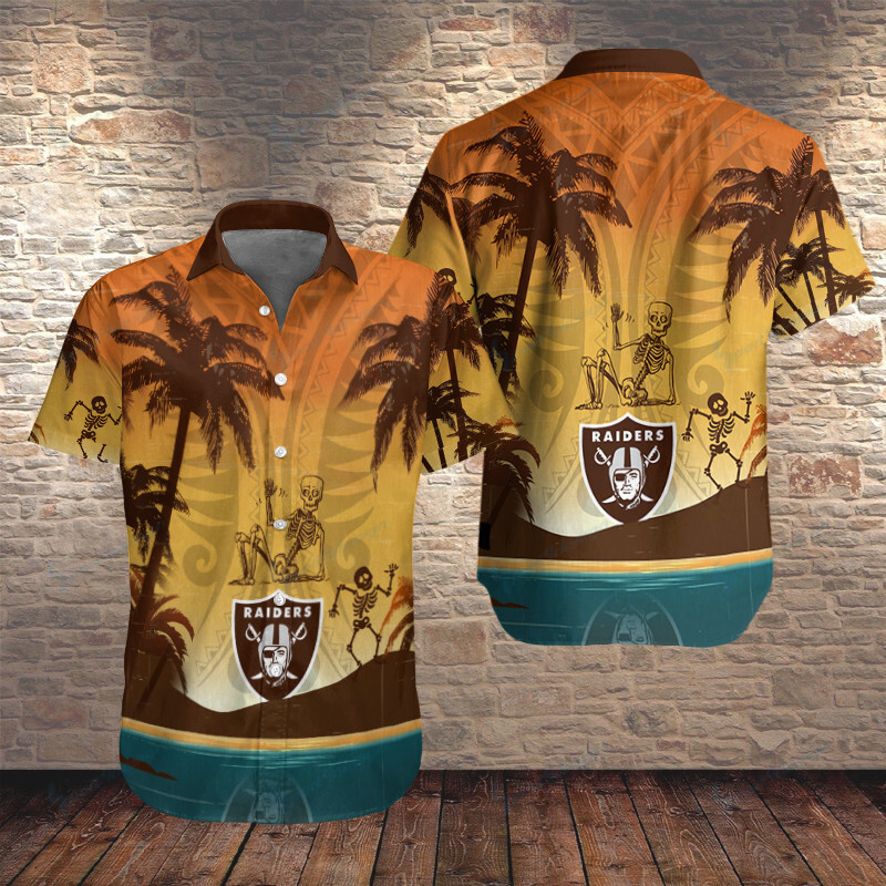 Sizing Chart for Las Vegas Raiders Button Shirt