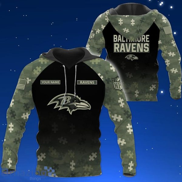 Baltimore Ravens Autism T-shirt 3D Hoodie
