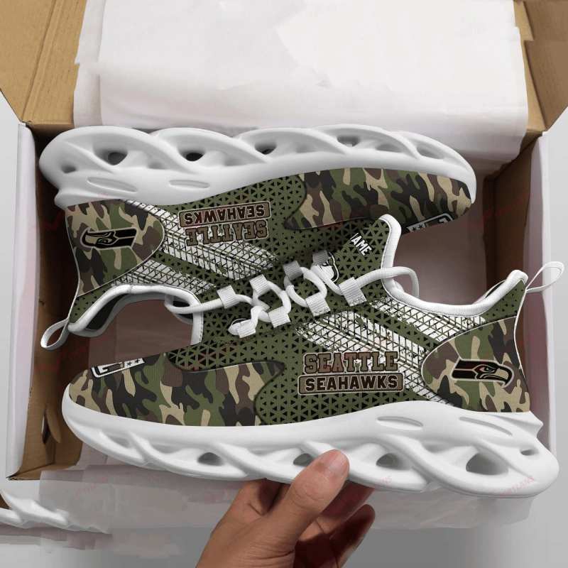 Seattle Seahawks Personalized Yezy Running Sneakers