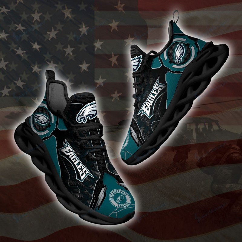 Philadelphia Eagles Yezy Running Sneakers Side