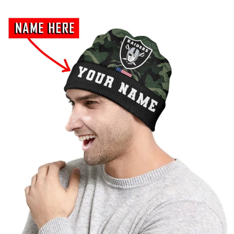 Las Vegas Raiders Beanie Side View