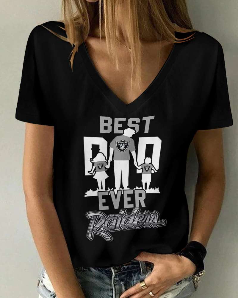 Las Vegas Raiders V-neck Women T-shirt
