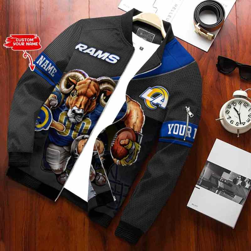 Los Angeles Rams Personalized Bomber Jacket Image 2
