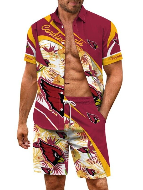 Arizona Cardinals Hawaiian Shirt & Shorts Combo