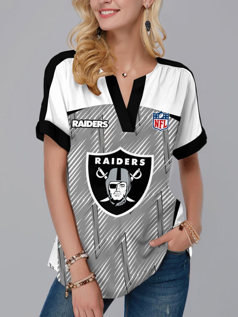 Las Vegas Raiders Short Sleeve V-Neck Shirt