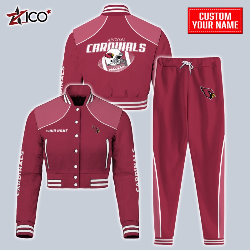 Arizona Cardinals Combo Crop Varsity Jacket and Sweatpants image 3