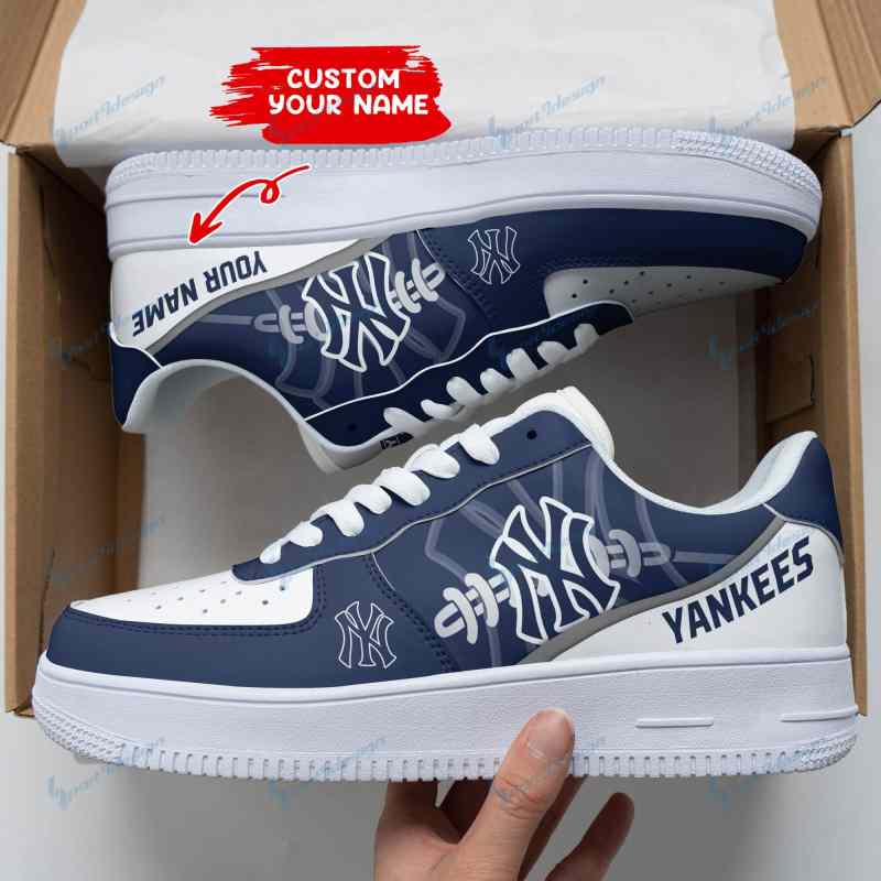 New York Yankees Personalized AF1 Shoes Top View