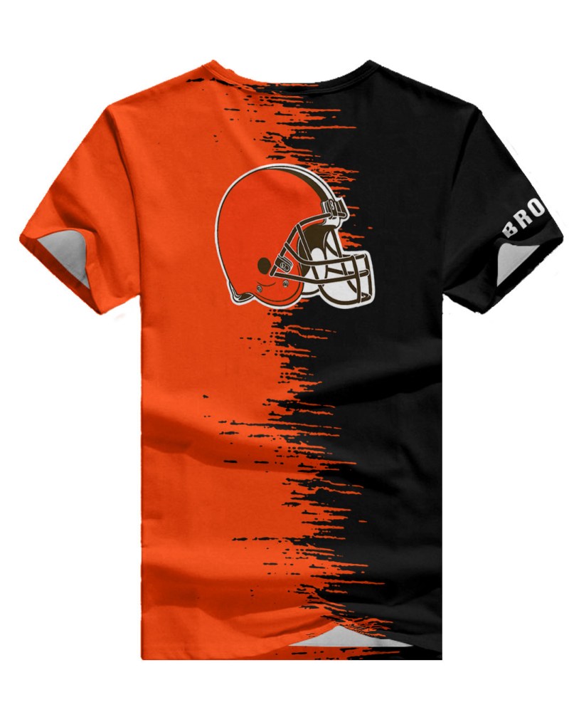 Cleveland Browns Summer V-neck T-shirt - Side View