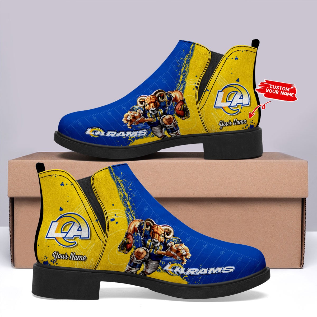 Los Angeles Rams Personalized Short Boots