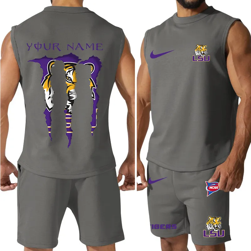 LSU Tigers Tank Top and Shorts 3
