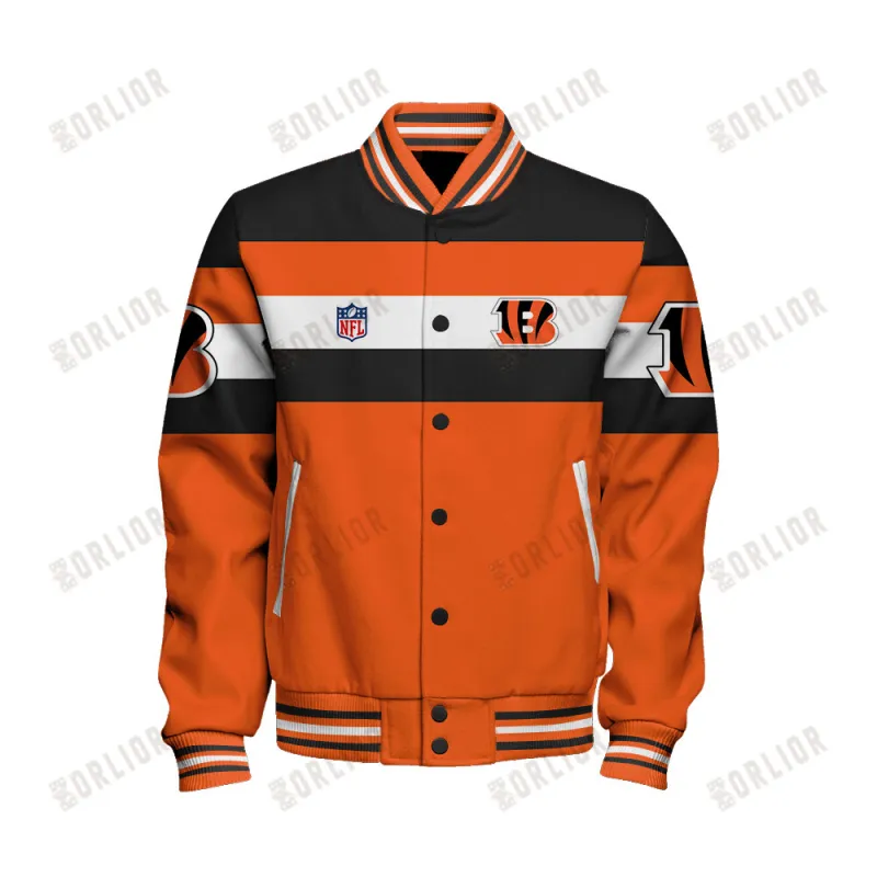 Cincinnati Bengals Varsity Jacket Back View