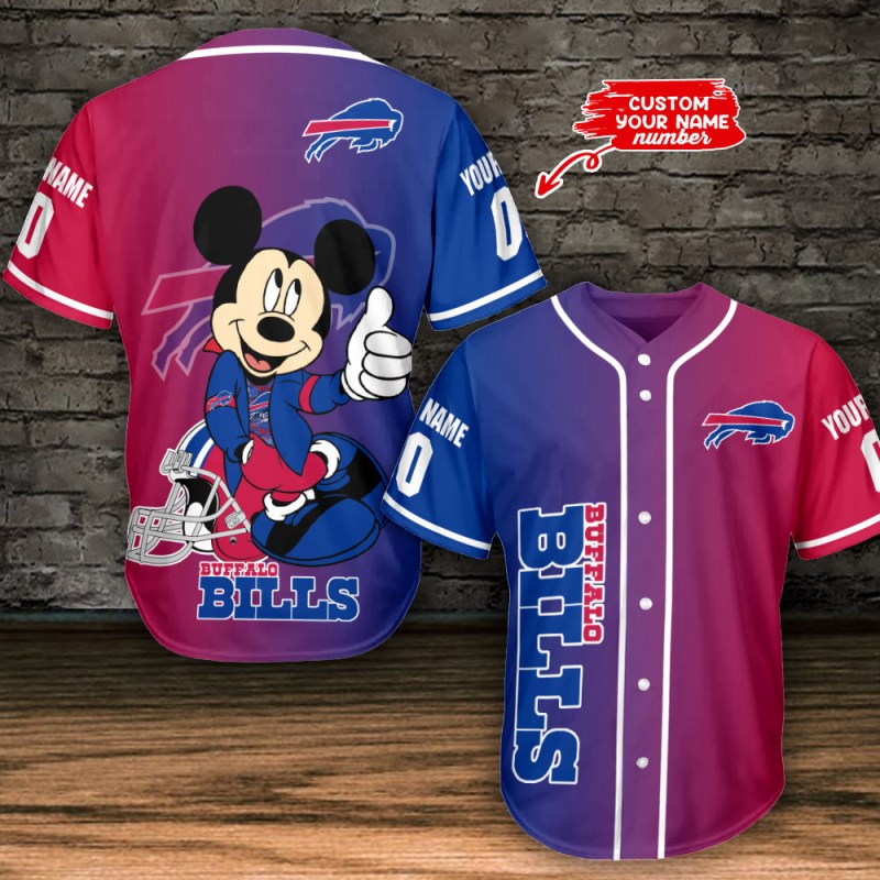 Buffalo Bills Personalized Baseball Jersey