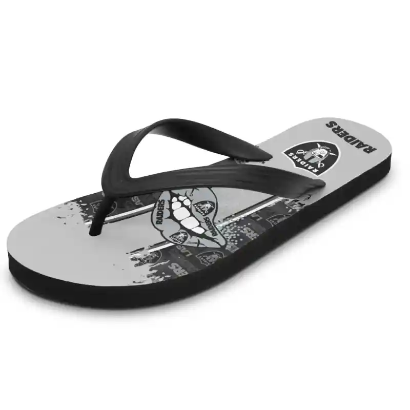 Las Vegas Raiders Summer Flip Flop Image 2