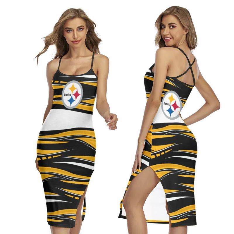 Pittsburgh Steelers Women's Back Cross Cami Dress