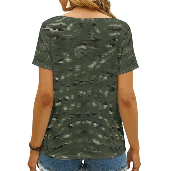 Kansas City Chiefs V-neck Women's T-shirt - Back View