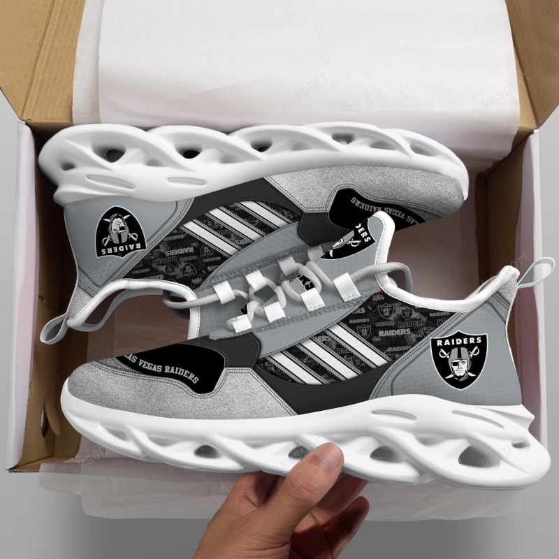 Las Vegas Raiders Yezy Running Sneakers Side View