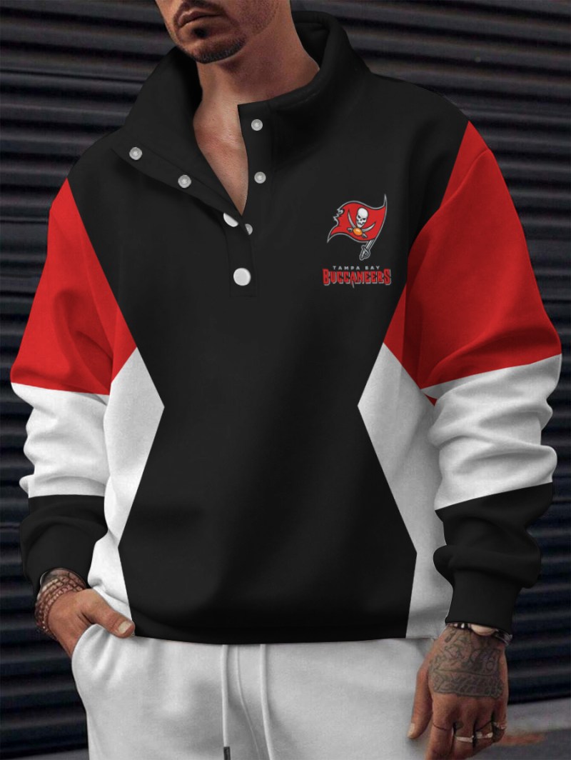 Tampa Bay Buccaneers Casual Colorful Stand Collar Sweatshirt