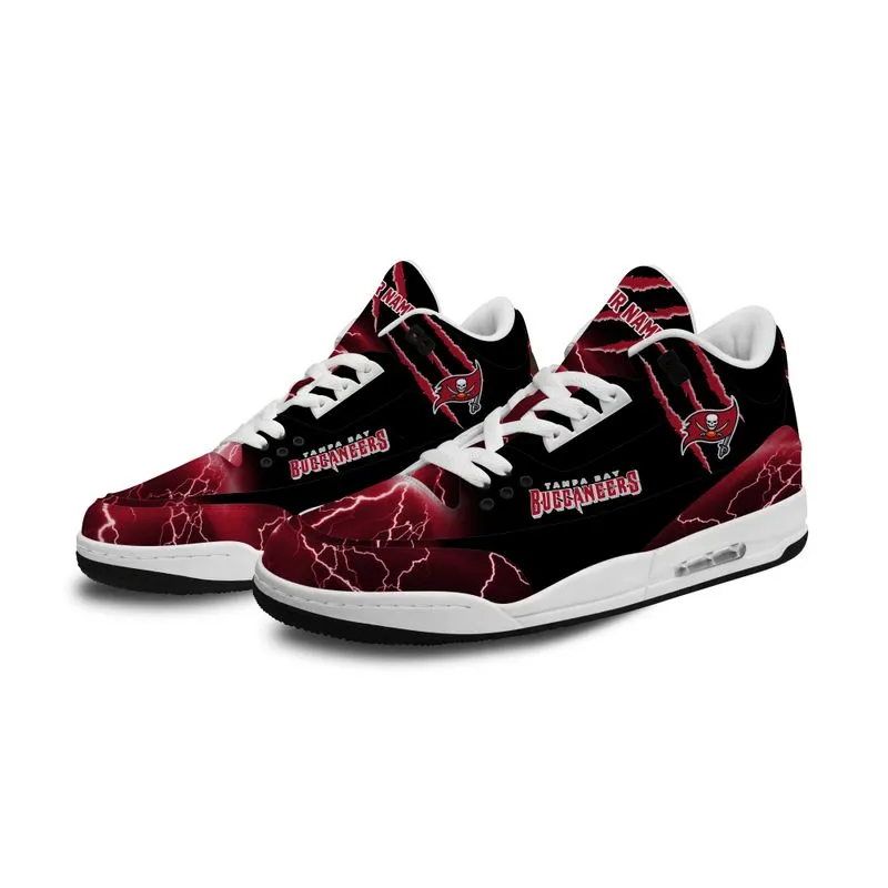 Tampa Bay Buccaneers JD03 White Genuine Leather Shoes