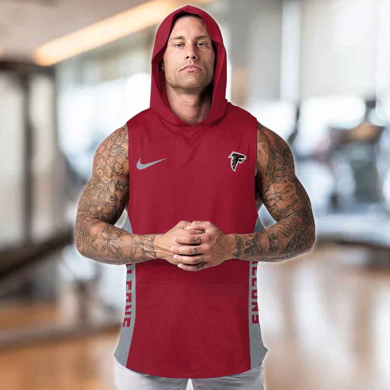 Atlanta Falcons Hooded Tank Top - Front Design