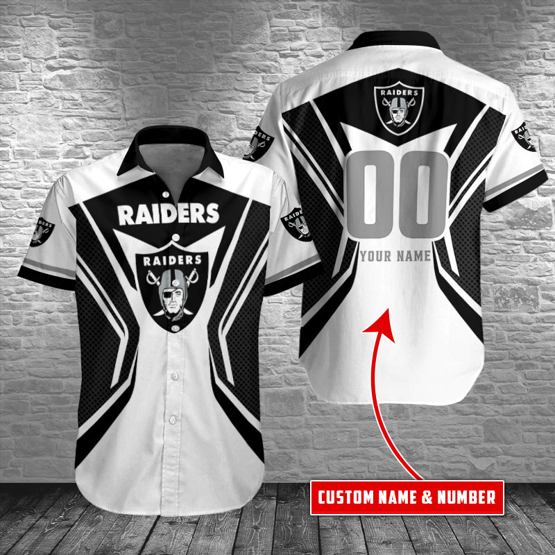Sizing Chart for Las Vegas Raiders Personalized Button Shirt