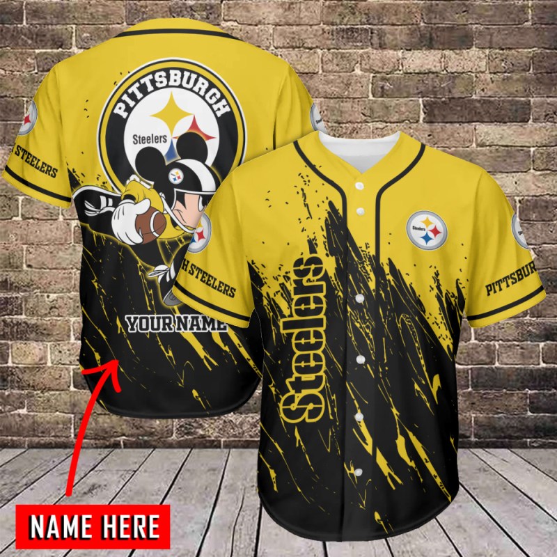 Pittsburgh Steelers Personalized Baseball Jersey