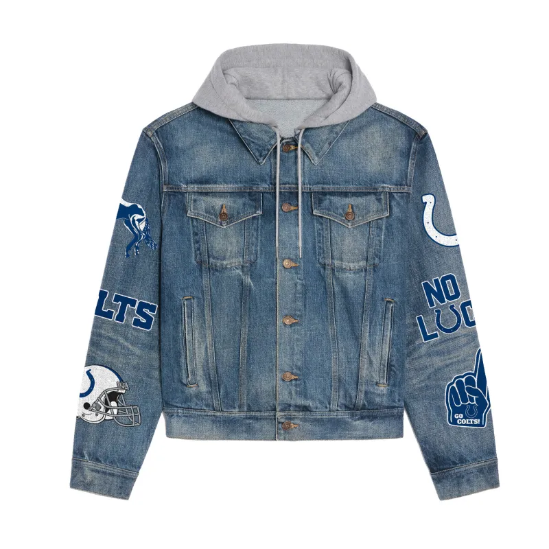 Indianapolis Colts Premium Hooded Denim Jacket