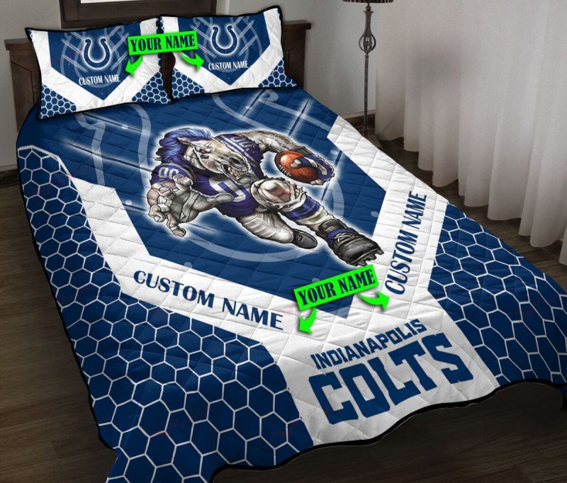 Indianapolis Colts Personalized Quilt Set BG94