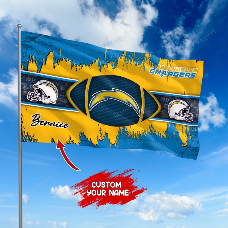 Los Angeles Chargers Personalized Flag